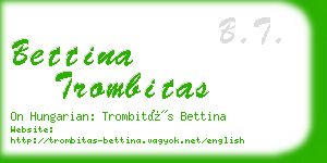 bettina trombitas business card